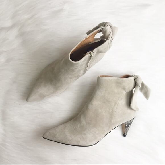Joie Snake Kitten Heel Bootie Suede - Picture 9 of 9